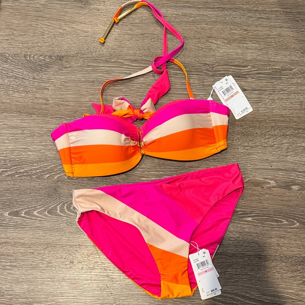 Trina Turk Pink and Orange Bikini Set